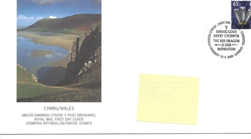 GB - FIRST DAY COVER - FDC - WALES -2000- 1 vals to 65p - Pmk CF