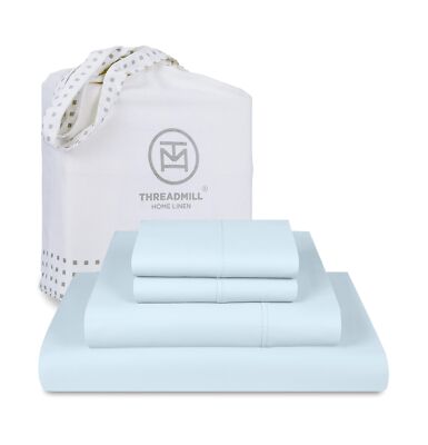 Threadmill Supima King Size Sheets, 1200 Thread Count, 4 Piece American Luxur...