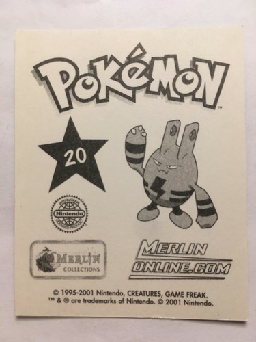 POKEMON HOLO / FOIL N°20 GRANIVOL STICKER - HOPPIP MINT MERLIN TOPPS SERIES 3 2001 - Picture 2 of 3