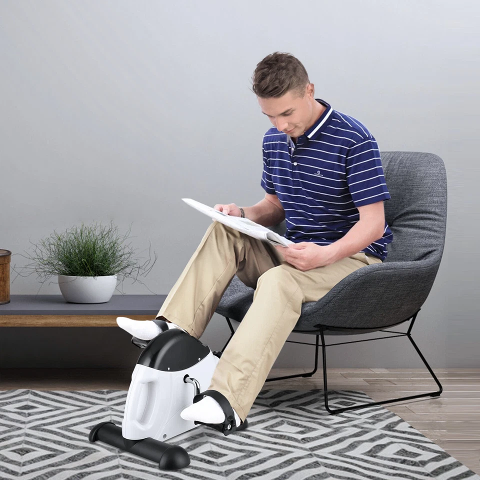 Mini Pedal Exerciser Desk Cycle Bike Leg Arm Fitness Home Exercise w/LCD Display - Image 3 of 4