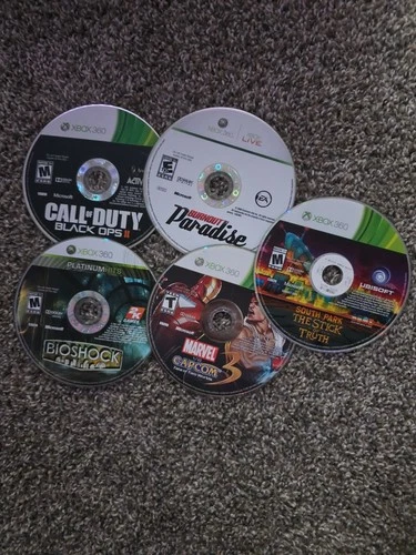 Lot Of 5 Loose Xbox 360 Discs All Tested And Working