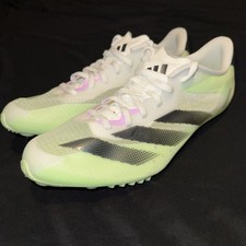 Adidas Size 8 Sprint Star Track Spikes A:IG7446 VGC White/Green/Pink Clean