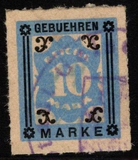 Germany 1900s 10m Gebuehren Revenue Used - S47121