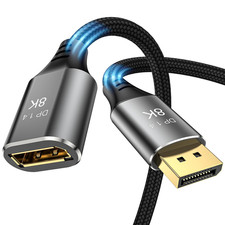 8K Displayport Extension Cable 3Feet, Displayport 1.4 Male to Female Extension C
