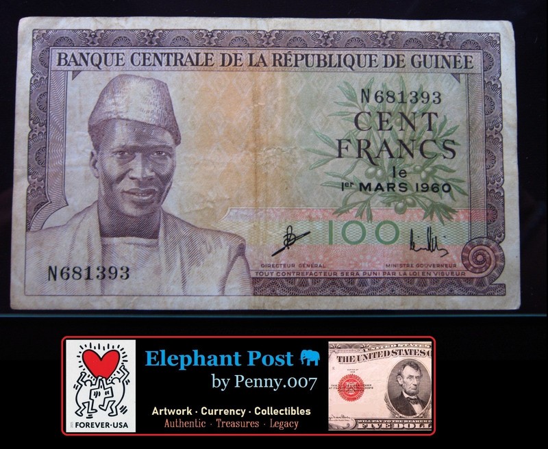 Guinea 100 Francs 1960 P13 Guinee Central Bank Money 5a1393