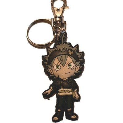 Black Clover CHIBI Asta PVC Keychain By GE Animation From Japan Used Good Cond.