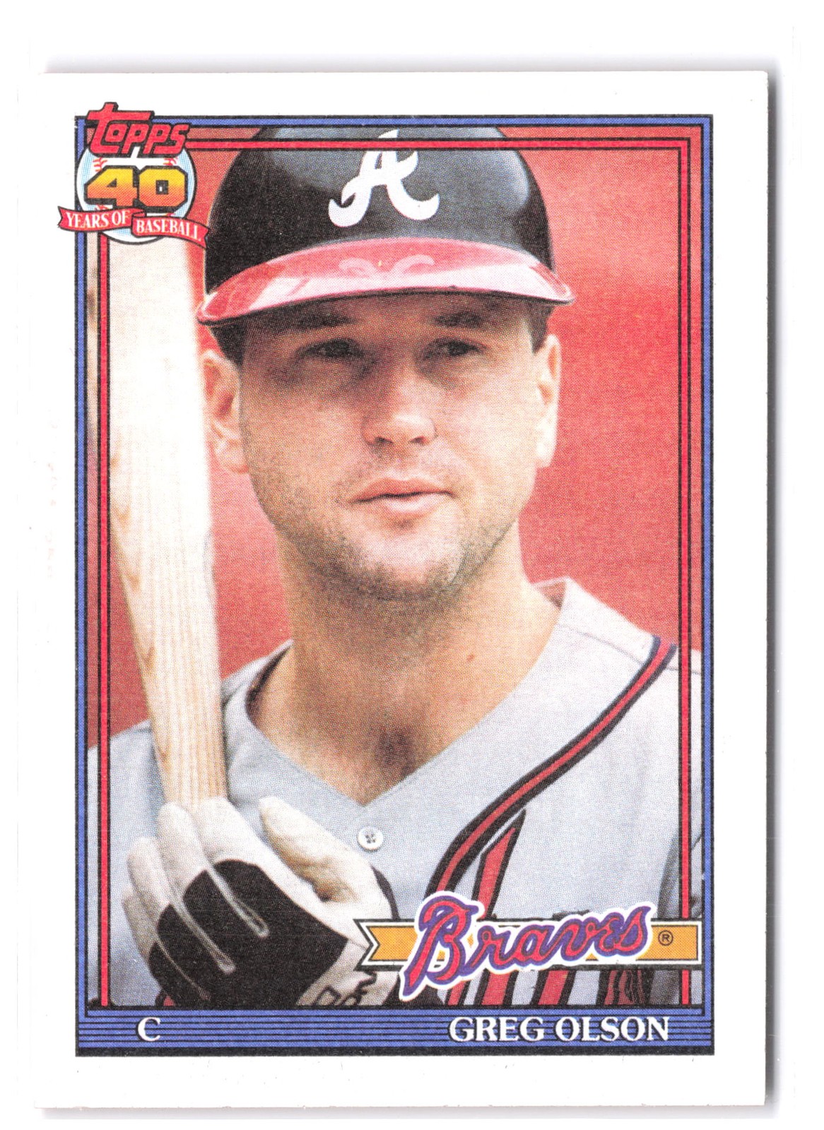 Baseball 1991 Topps Greg Olson 673 NM Base