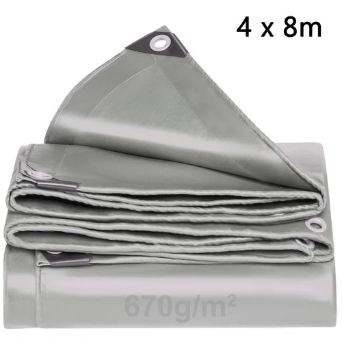 Abdeckplane Wasserdicht 670G PVC Schutzplane mit ösen UV-Beständig Reißfest LKW - Bild 34 von 34