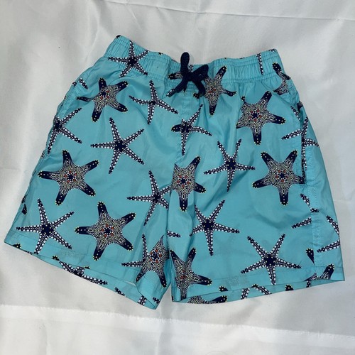 Vilebrequin Kids Size 8 ANS Mahina Swim Trunks Blue With Starfish - Picture 4 of 6