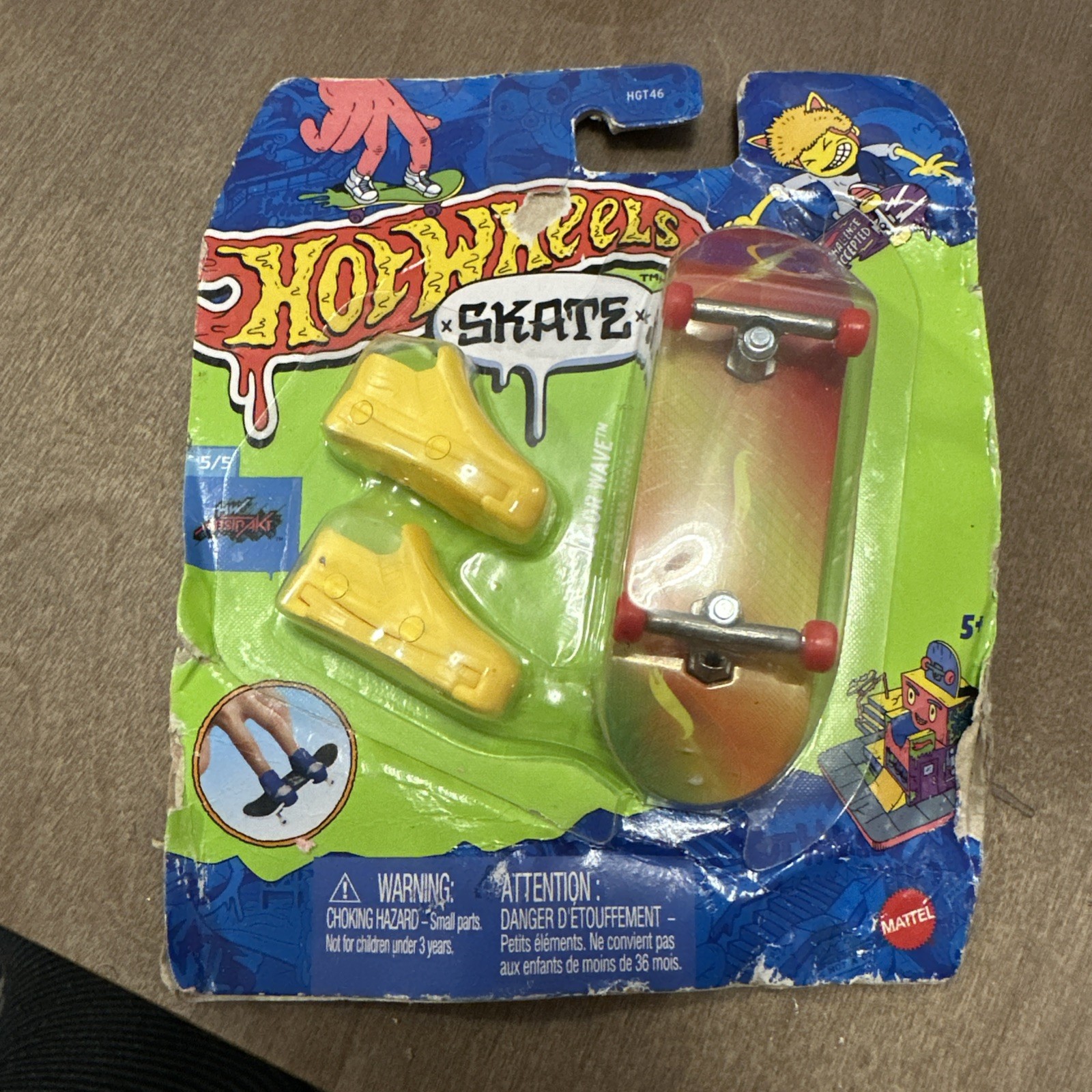 Hot Wheels Skate Single Board - Color Wave Abstrakt 4/5 Finger Skateboard Toy