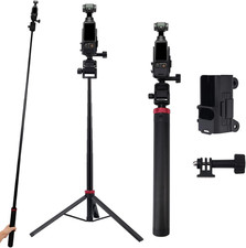 80" Selfie Stick Extendable Tripod with Adapter for DJI Osmo Pocket 4/3