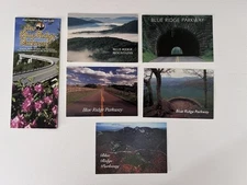BLUE RIDGE PARKWAY POSTCARD SET OF 5 plus VACATION MAP & GUIDE