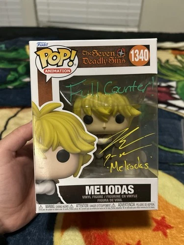 Funko Pop! Animation Meliodas #1340 Autographed Vaulted Exclusive JSA Certified
