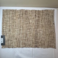 Threshold 4 Set Placemat Woven Jute Cotton Blend Brown Natural Textured 14x19