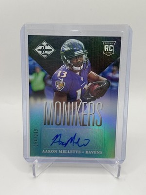2013 Panini Limited Phenoms Aaron Mellette #152 Monikers Silver /299 (AU, RC)
