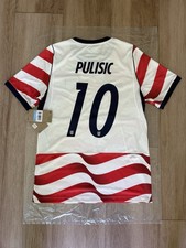 USA 2026 Home Stadium Stripes Jersey Pulisic #10 Nike USMNT Men’s Medium New