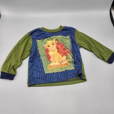 Vintage 90s Disney The Lion King Kids Long Sleeve Shirt Simba Size 18m