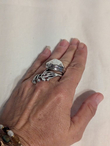 Silver Tone Frog Prince Fairytale Adjustable Ring – Tree Frog Design Size 8 - Picture 2 of 18