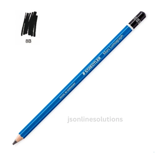12pcs Staedtler Mars Lumograph Black 100 Pencils 8B - Image 4 of 4
