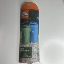 OZARK TRAIL 10L & 5L Coated Dry Bag Set, Water Resistant Roll Top (2 Count)