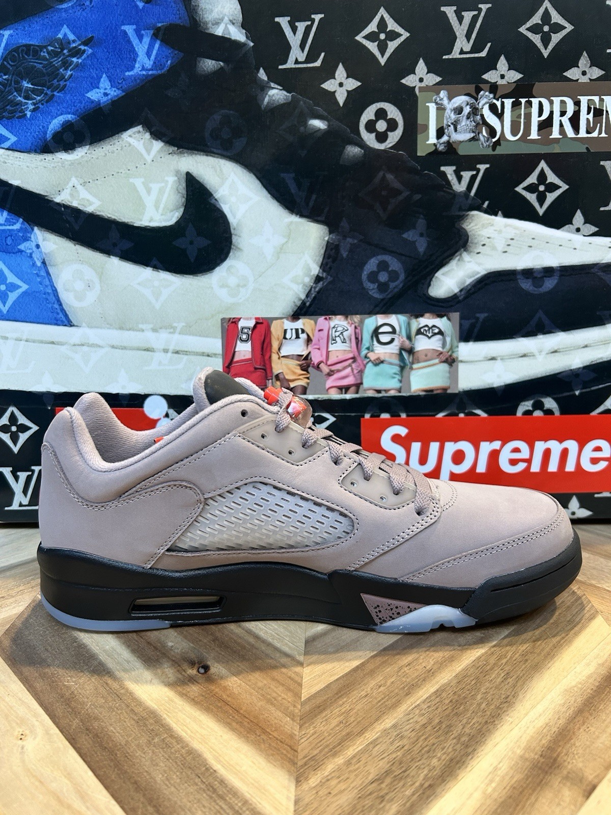 Size 12 - Paris Saint-Germain x Air Jordan 5 Retro Low Paname DX6325 204 Soccer image 4