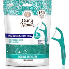 Foldable Toothpick Dental Floss Picks Double Threaded Dyneema Plaque Removal