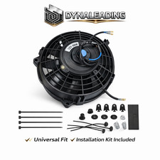 Universal 14 Inch Slim Radiator Cooling Fan 12v Push Pull Reversible Black