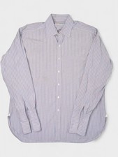 Turnbull Asser Shirt Mens 17 Striped Dress Button Up French Cuff Vintage
