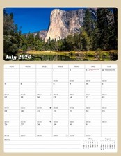 2026 - 2027 Calendar Magnetic Peel  Stick 18 Months 8.5" x 11" Outdoor