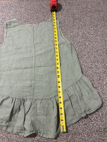 Francesca’s Bettini 100% Linen Dress Top Women’s S Green Made in Italy Summer - Picture 6 of 7