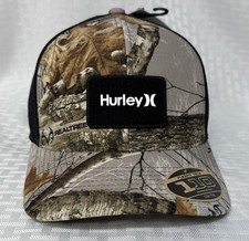Hurley Mens Realtree Camo Trucker Hat Flexfit Mesh Back Snapback Cap NWT