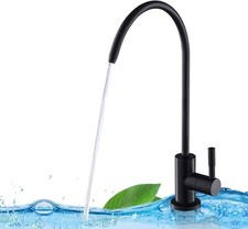 Matte Black Drinking Water Faucet Non Air Gap Filtered for