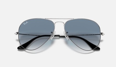 Ray-Ban Aviator Silver/Light Blue Gradient 62 mm Sunglasses RB3025