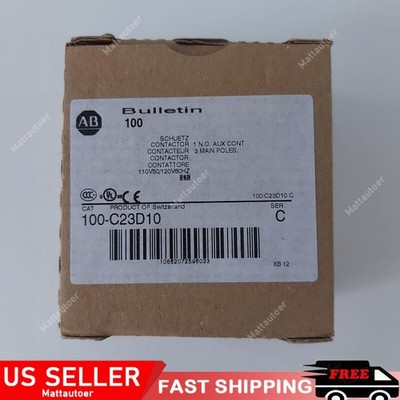Allen Bradley 100 contactors, 100-C23D10, 3 Main Poles, 120 VAC