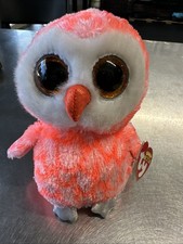 Ty Beanie Boos  CORA the Owl (Justice Exclusive) 6" NEW MWMTs Stuffed Animal Toy