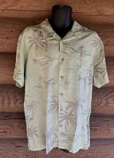 NEW Kahuna Bay Mens Aloha Shirt Hawaiian Camp Size XL Green Gray NEW With Tags