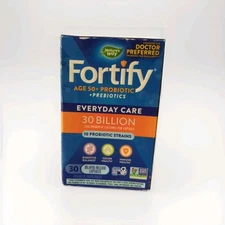 Nature’s Way Fortify 50+ Probiotic Prebiotic 30 Billion Live Cultures 30ct 08/25