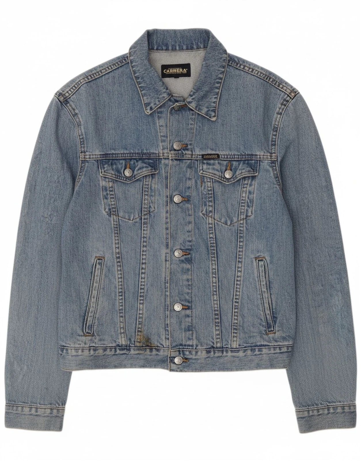 CARRERA Mens Denim Jacket UK 38 Medium Blue DY90