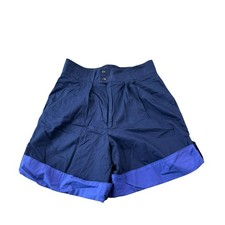 GUCCI Blue Cotton Blend Wide Leg Pleated 1980s Shorts Size 30 US