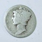 1918 MERCURY DIME, 90% SILVER, CIRCULATED US COIN #6416