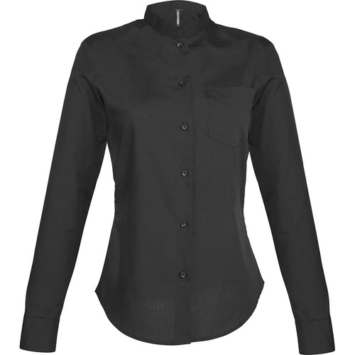 Kariban Damen/Ladies Langarm Hemd mit Mandarinkragen / N/A N/A PC2538 - Bild 2 von 6