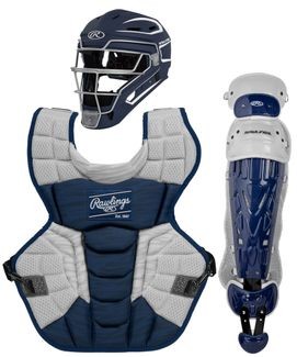 Rawlings Velo 2.0 NOCSAE Intermediate Catchers Set (Ages 12-15) NAVY | WHITE