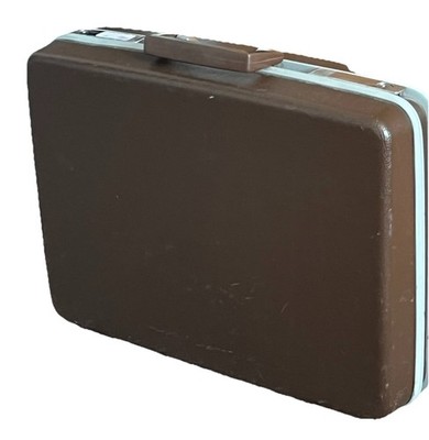 Vintage Samsonite Broker Slimline Brown Hard Shell Attaché Brief Case- No Key!