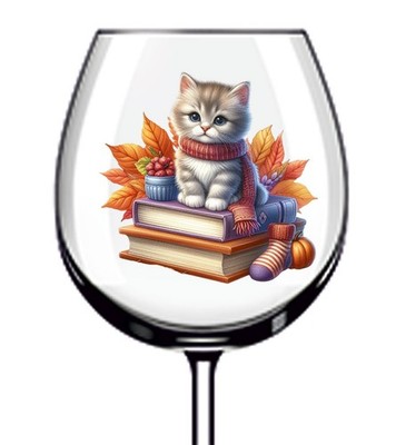 12x Baby Kätzchen Katze Vinyl Aufkleber Abziehbild Becher Weinglas Flasche Laptop Van