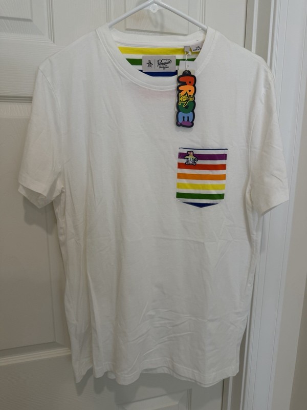 Original Penguin Pride Tee T Shirt Rainbow  Men's XL NWT
