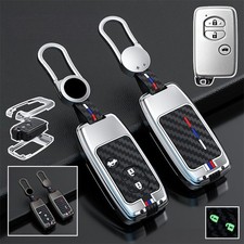 Alloy Soft Silicone Car Key Fob Case Cover For Toyota Corolla Prado Land Cruiser