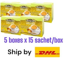 5 X Gano Excel Gano Cafe Ginseng Longjack Ganoderma (15 sachets X 21g)