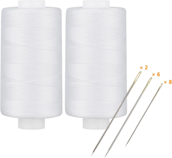 Simthread NäHgarn Quiltgarn Erschwingliches Allzweckgarn 2 Weiß - 400 Yards/Spul-image