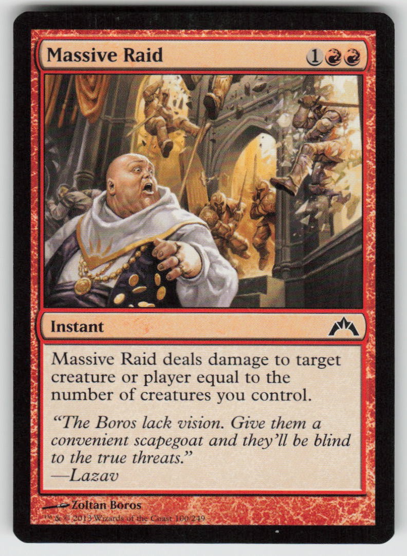 Massive Raid Common Gatecrash 100 MTG Moderately Played 2013