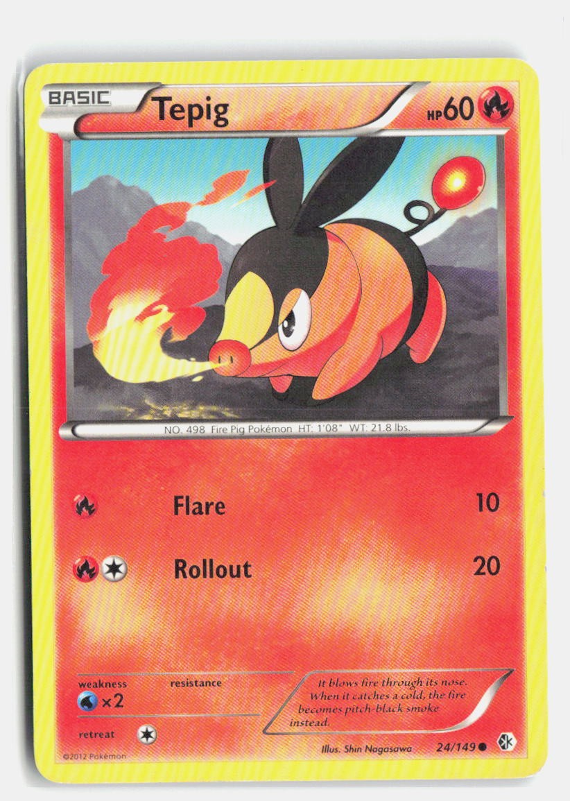 Tepig 24/149 Boundaries Crossed Common Pokemon LP